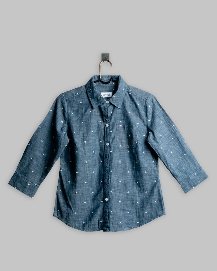 Washed Denim Casual Shirt