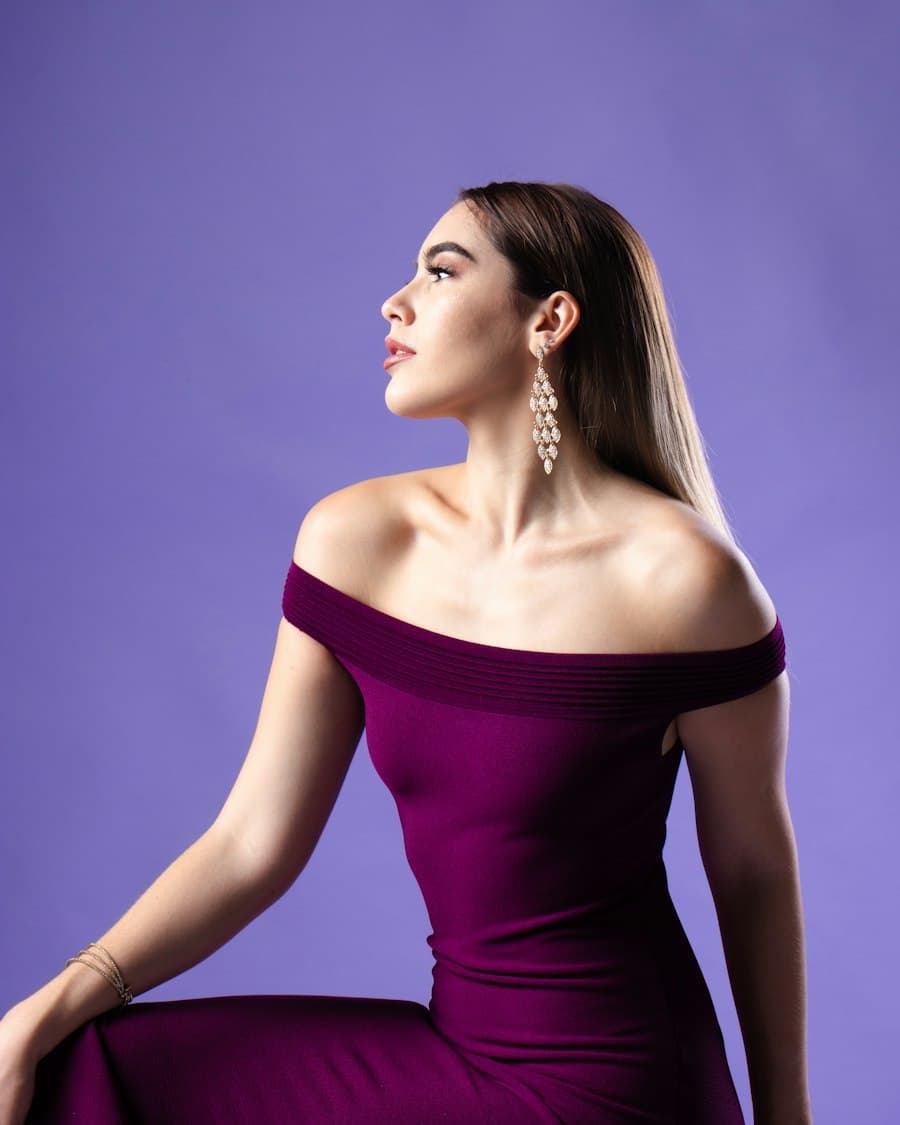 Purple Off-Shoulder Bodycon Dress